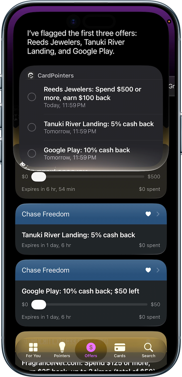 CardPointers iOS 27 Screenshot
